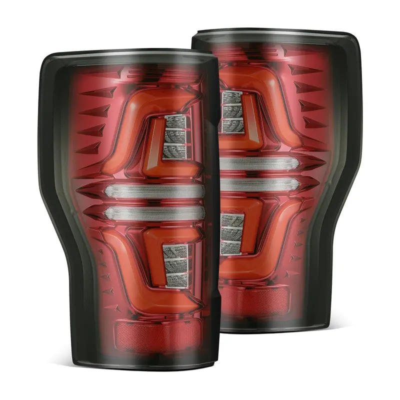 17-19 Ford Super Duty Pro-Series Led Tail Lights Red Smoke 1