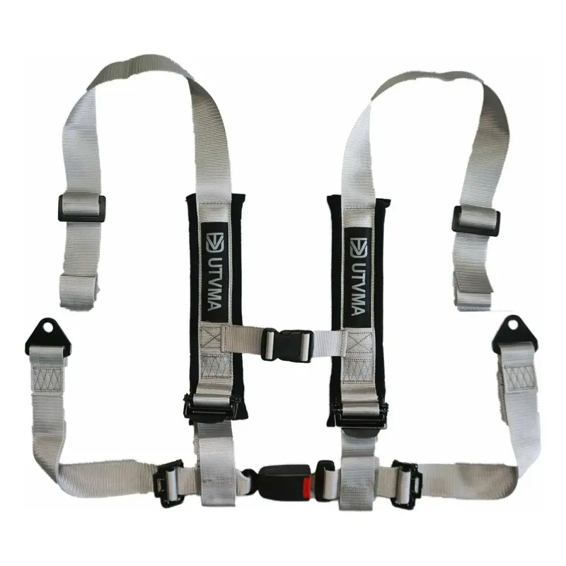 2" 4-Point Harness Silver (Auto Buckle) 1
