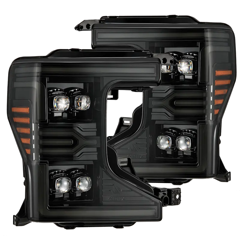 Alpha Rex 20-22 Ford Super Duty Nova-Series Led Projector Headlights Alpha-Black 1