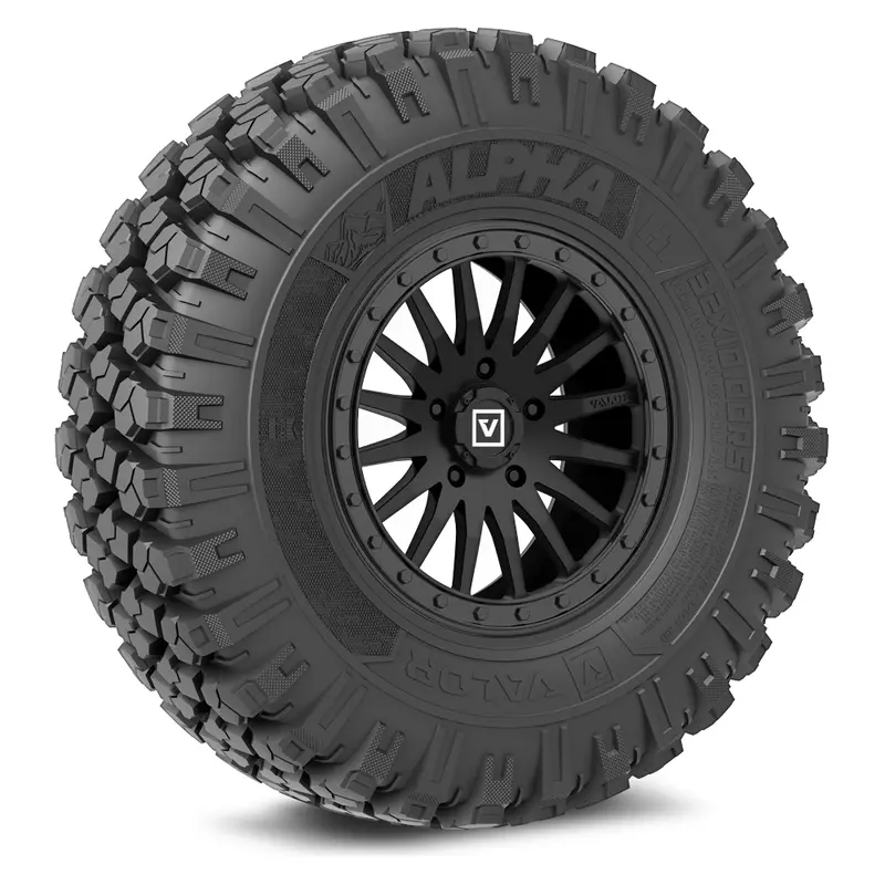 Alpha V06 (Satin Black) Wheel & Tire Package 1