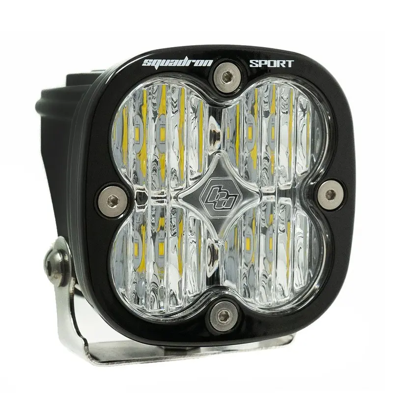 Baja Designs Squadron Sport Wide Cornering Pattern Black Led Light Pod - Clear / Single 1