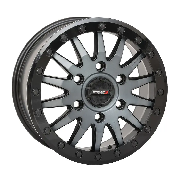 Can Am Maverick R Sb-8 Beadlock Wheel (Matte Brushed Grey) (15X10) 1