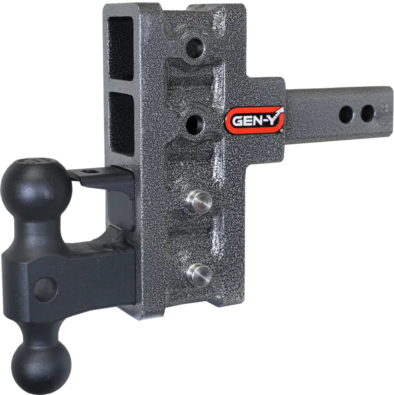 Gen-Y Mega Duty 2In Shank 5In Offset Drop 2K Tw 16K Hitch W/Gh-051 Dual-Ball/Gh-032 Pintle Lock 1