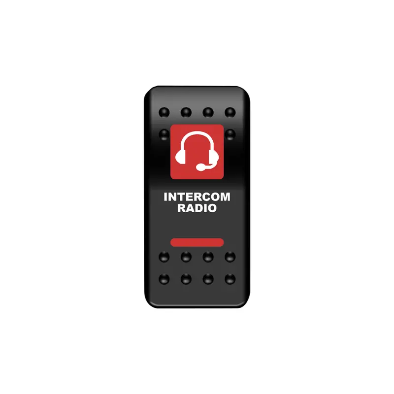 Intercom Radio Rocker Switch (Red) 1