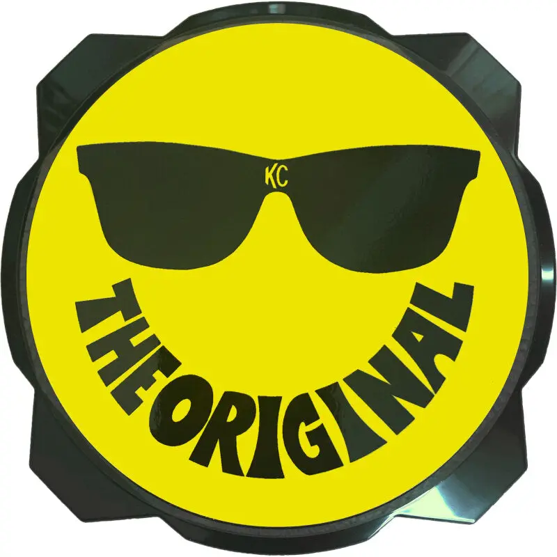 Kc Hilites 6In. Hard Cover For Gravity Pro6 Led Lights (Single) - Smiley Face- Yellow/Black Kc Logo 1