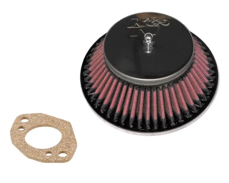 K&N Custom Racing Assembly - Round Tapered - Red 1.375In Neck Flange - 2.25In Over Height 1