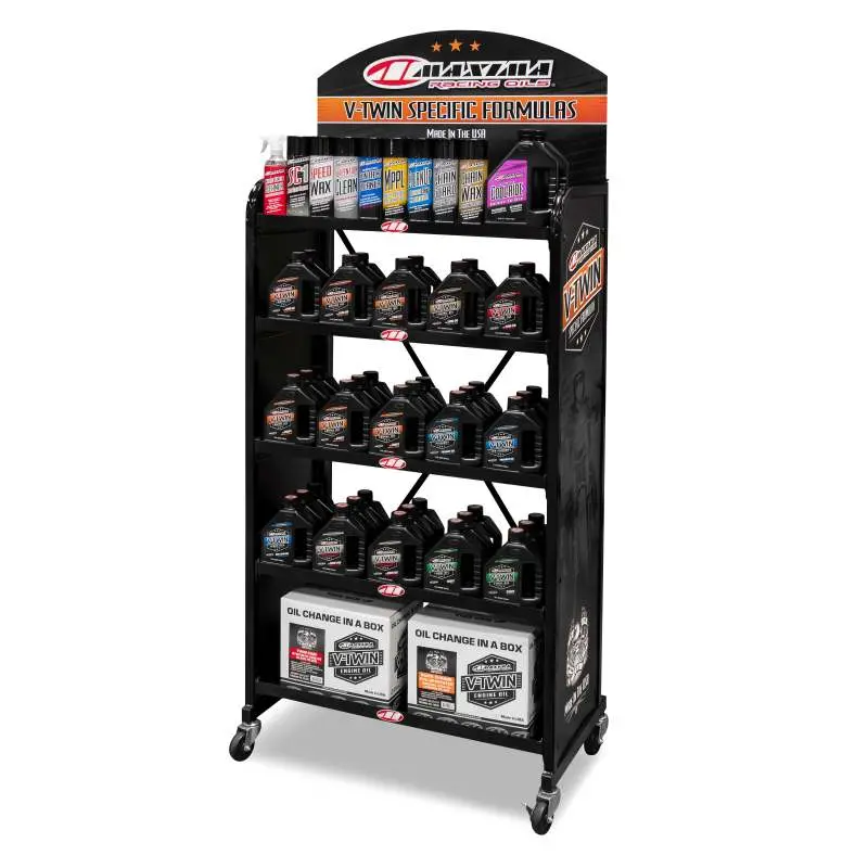 Maxima V-Twin Floor Display Large Metal Shelf 1