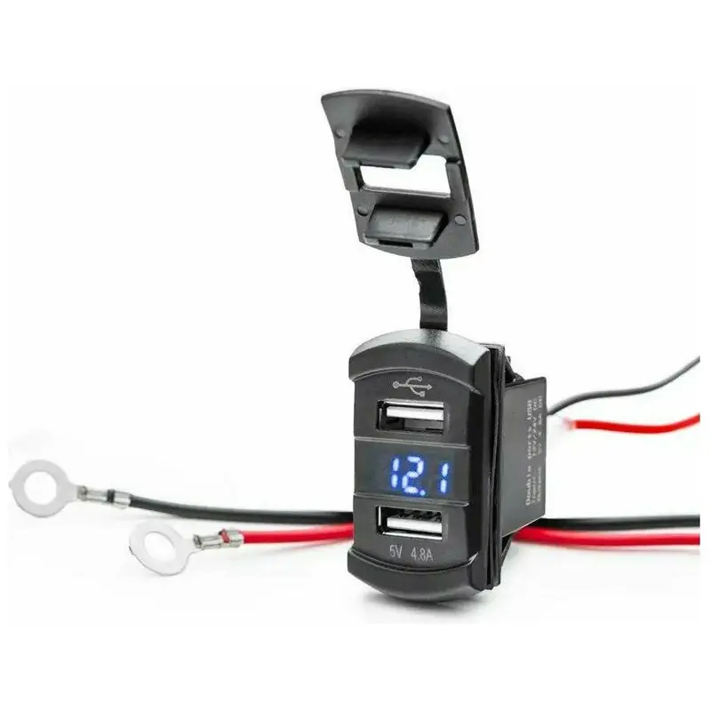 Utv Dual Usb Charger With Voltmeter 1