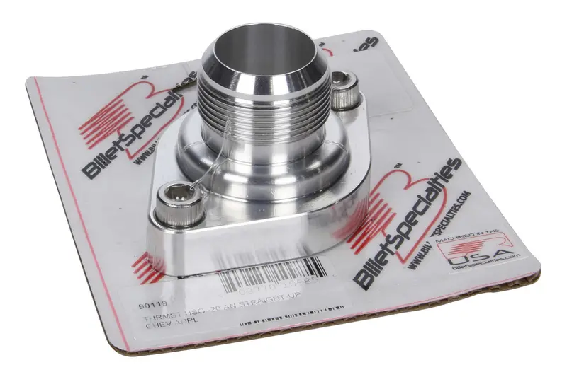 Billet Specialties 90119 Thermostat Housing – Straight-Up Design, -20 An, Compatible With Chevy Engines 1