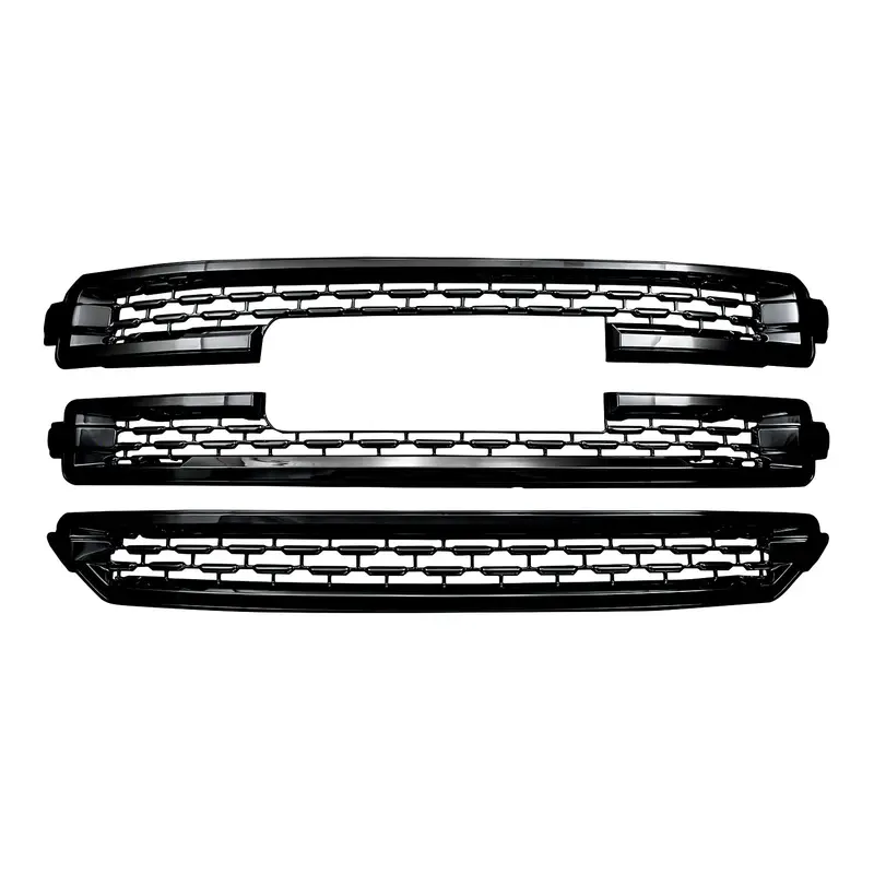 Coast To Coast Honeycomb-Style Grille Overlay – 3-Piece Gloss Black Abs Kit 1