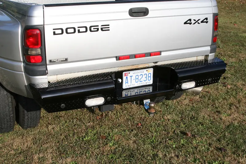 Fab Fours Dr94-T1650-1 Ranch-Style Rear Bumper – Two-Stage Black Powder-Coated Steel 1
