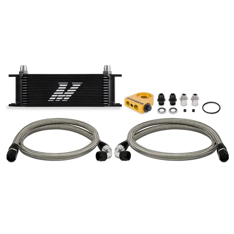 Mishimoto Universal 13-Row Thermostatic Oil Cooler Kit – Black Finish 1