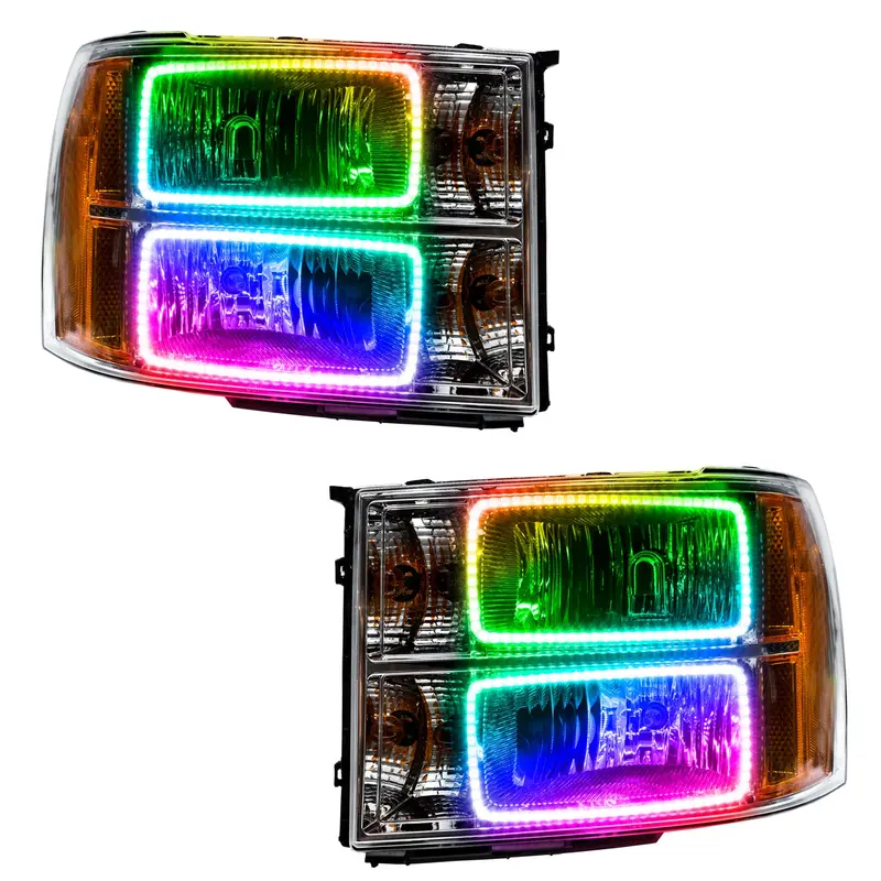Oracle Lighting 7054-330 Colorshift Smd Headlights – Pre-Assembled Square Halo Ring Led System 1