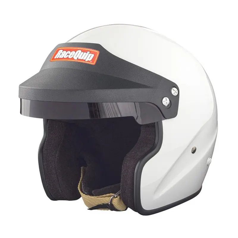 Racequip Sa2020 Certified Open-Face Helmet – X-Large White Racing Headgear 1