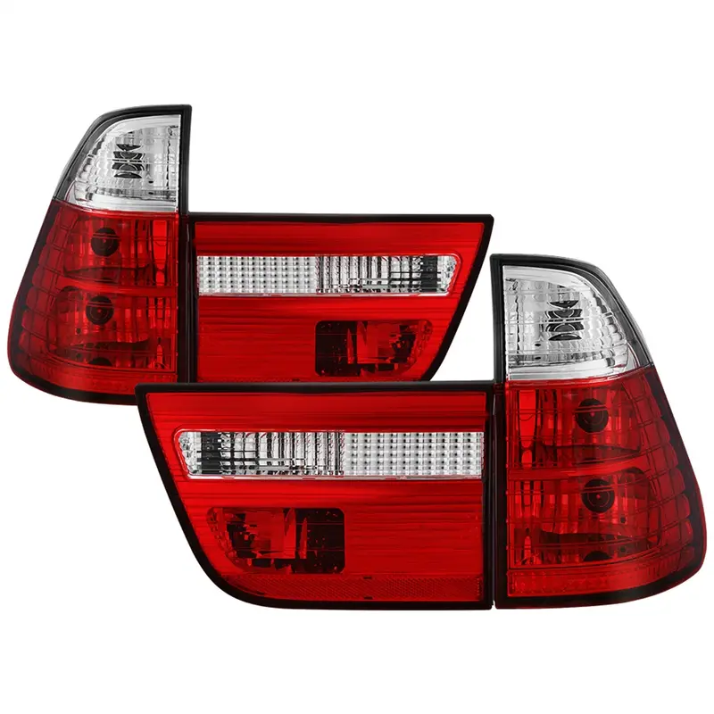 Spyder Auto 5000835 Euro-Style Led-Ready Tail Lights – 4-Piece Red/Clear Assembly, Stock Bulb Compatible 1